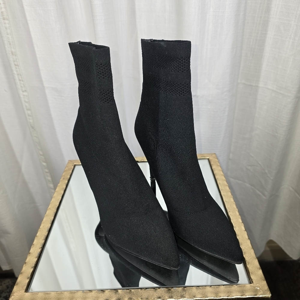 Steve Madden Black Sock Boots - Picture 2 of 11